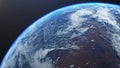 3D rendering of the process of terraforming Mars as a result of humanity colonization of the red planet