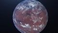 3D rendering of the process of terraforming Mars as a result of humanity colonization of the red planet