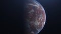 3D rendering of the process of terraforming Mars as a result of humanity colonization of the red planet