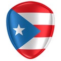3d rendering of a Puerto Rico flag icon.