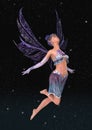 3D Rendering Purple Fairy Royalty Free Stock Photo