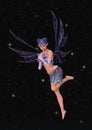 3D Rendering Purple Fairy Royalty Free Stock Photo