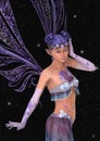 3D Rendering Purple Fairy Royalty Free Stock Photo