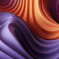 3d rendering of a purple orange and yellow wave pattern