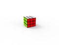 3d rendering of a puzzle cube isolated in white studio background