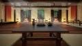 3D Rendering of Quaint Modern Chinese Tea House Royalty Free Stock Photo