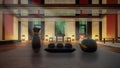 3D Rendering of a Quaint Modern Chinese Tea House Royalty Free Stock Photo