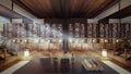 3D Rendering of Quaint Private Chinese Library with Bamboo Slip