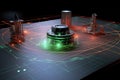 3d rendering of a quantum radar system