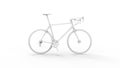 3d rendering of a race sports bicycle isolated in white background