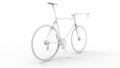 3d rendering of a race sports bicycle isolated in white background