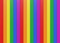 3d rendering. Rainbow color vertical wood panels wall background
