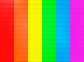 3d rendering. rainbow colorful Rectangular shape brick blocks wall background