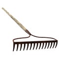 3D Rendering Rake on White