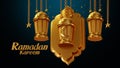 3D rendering Ramadan Kareem Lanterns 81