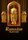 3D rendering Ramadan Kareem Lanterns 96