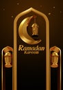 3D rendering Ramadan Kareem Moon 123