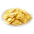 3D Rendering of a Ravioli Pasta Transparent Background - Ai Generated Royalty Free Stock Photo
