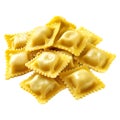 3D Rendering of a Ravioli Pasta Transparent Background - Ai Generated Royalty Free Stock Photo