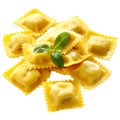 3D Rendering of a Ravioli Pasta Transparent Background - Ai Generated Royalty Free Stock Photo