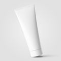 3d rendering of realistic blank white facial skin care cosmetic, makeup and medical matte plastic cream tube product packaging Royalty Free Stock Photo