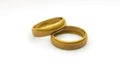 The realistic  golden rings isolated Royalty Free Stock Photo