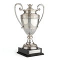 3D rendering of a realistic silver trophy isolated on white background Royalty Free Stock Photo