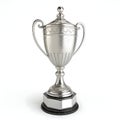 3D rendering of a realistic silver trophy isolated on white background Royalty Free Stock Photo