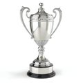 3D rendering of a realistic silver trophy isolated on white background Royalty Free Stock Photo