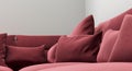 Realistic Sofa Cushions Closeup
