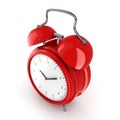 3D rendering Red alarm clock