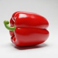 3D rendering of a red bell pepper (Capsicum annuum) with a smooth, Royalty Free Stock Photo