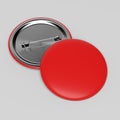 3D rendering red blank badges