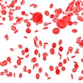 3d rendering of Red blood cells on white Royalty Free Stock Photo