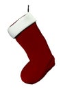 3D Rendering Christmas Stocking on White Royalty Free Stock Photo