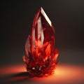 3d rendering of a red diamond on a black background Royalty Free Stock Photo