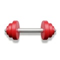 Red Dumbbell Isolated on White Royalty Free Stock Photo