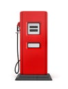 3d rendering of red gas pump in front view isolated on white background. Royalty Free Stock Photo