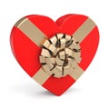 3D rendering Red heart box