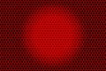 3d rendering. red hexagon pattern mesh wall on red gradient background.