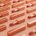 3d rendering of red lipsticks Royalty Free Stock Photo