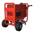 3D Rendering Portable Generator on White