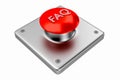 3D rendering. Red web button with FAQ. Royalty Free Stock Photo