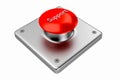 3D rendering. Red web button with support. Royalty Free Stock Photo