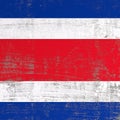 Scratched Republic of Costa Rica flag