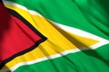 3d rendering of Republic of Guyana flag Royalty Free Stock Photo