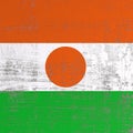 Scratched Republic of Niger flag