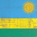 Scratched Republic of Rwanda flag