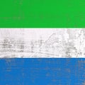 Scratched Republic of Sierra Leone flag