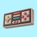 3D Rendering of Retro Game Console Joystick Icon for Website, Application, and Banner. Retro Game Console Joystick 3D Royalty Free Stock Photo
